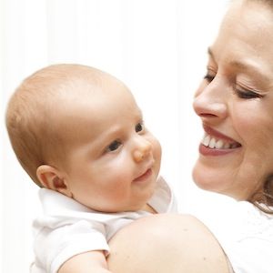 Woman holding baby